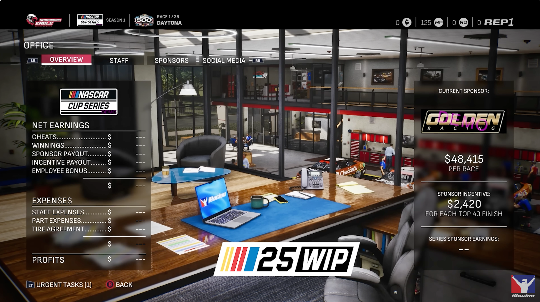 Iracing révèle les détails du mode de carrière NASCAR 25 